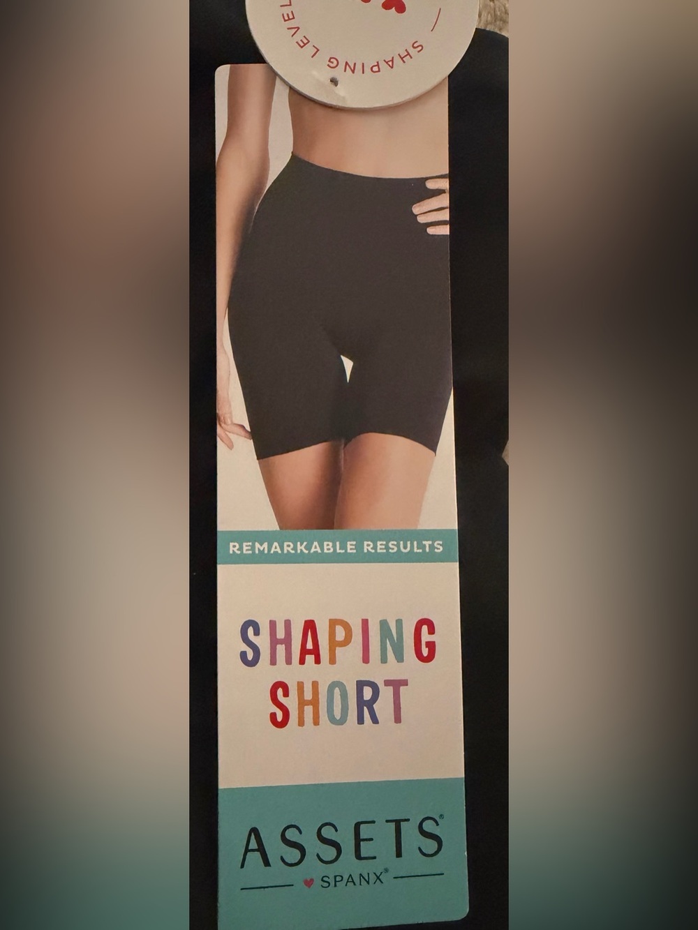 Assets by Spanx Black Shaping Short Size S-NWT